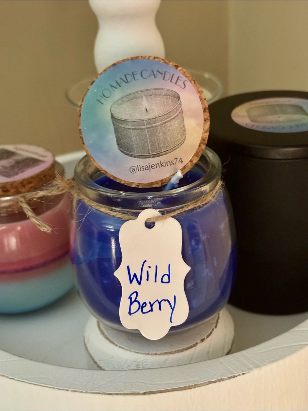 Wild Berry Scented Jar Candle by Ho Made Candles